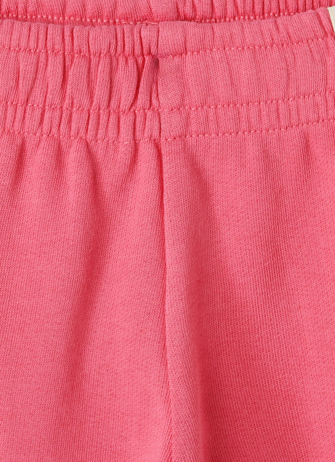 Mini Rodini Plain Piping tapered fit korte joggingbroek - detail roze
