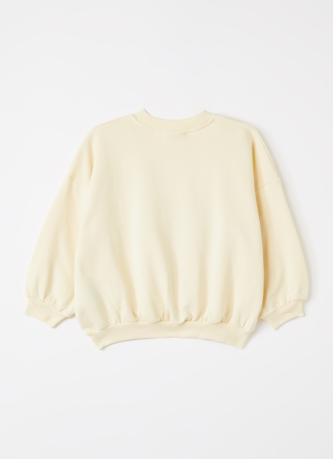 Mini Rodini Play sweater met print - voorkant 3 lichtgeel