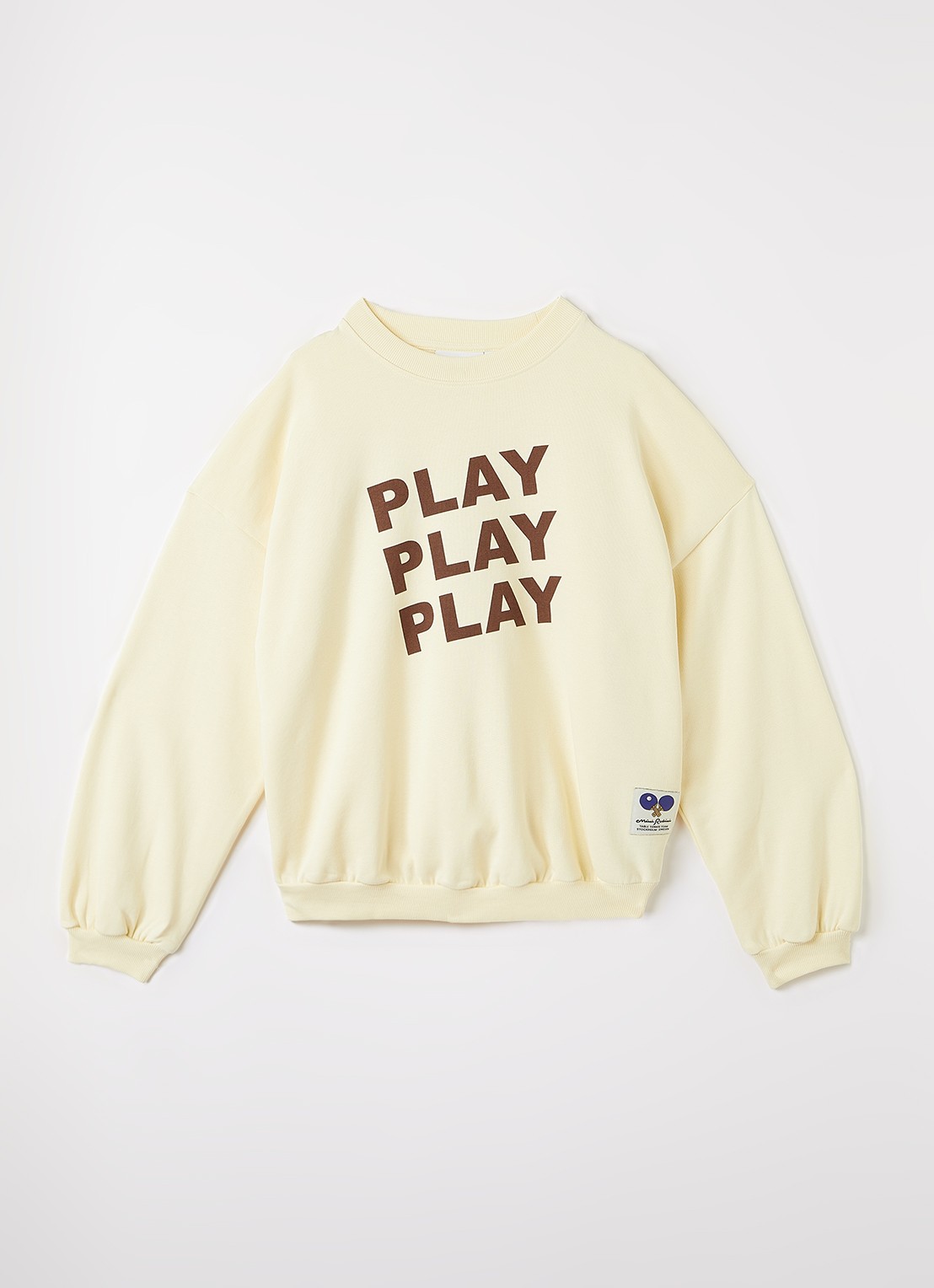 Mini Rodini Play sweater met print - voorkant creme