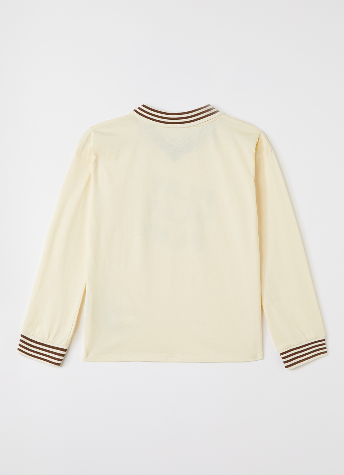 Mini Rodini Polo met print - voorkant 3 lichtgeel