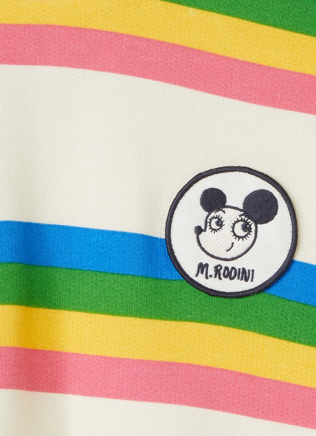 Mini Rodini Ritsratz sweater met streepprint  - detail 5 creme