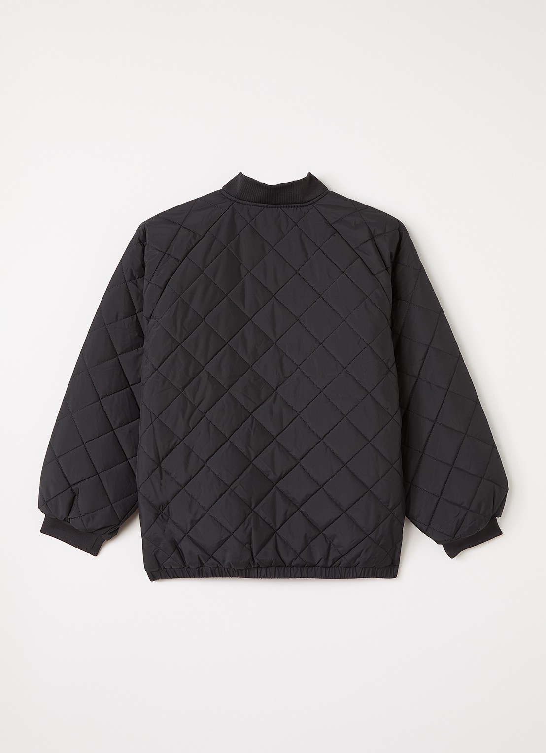 Mini Rodini Ritzrats gewatteerd jack met quilt patroon - achterkant zwart