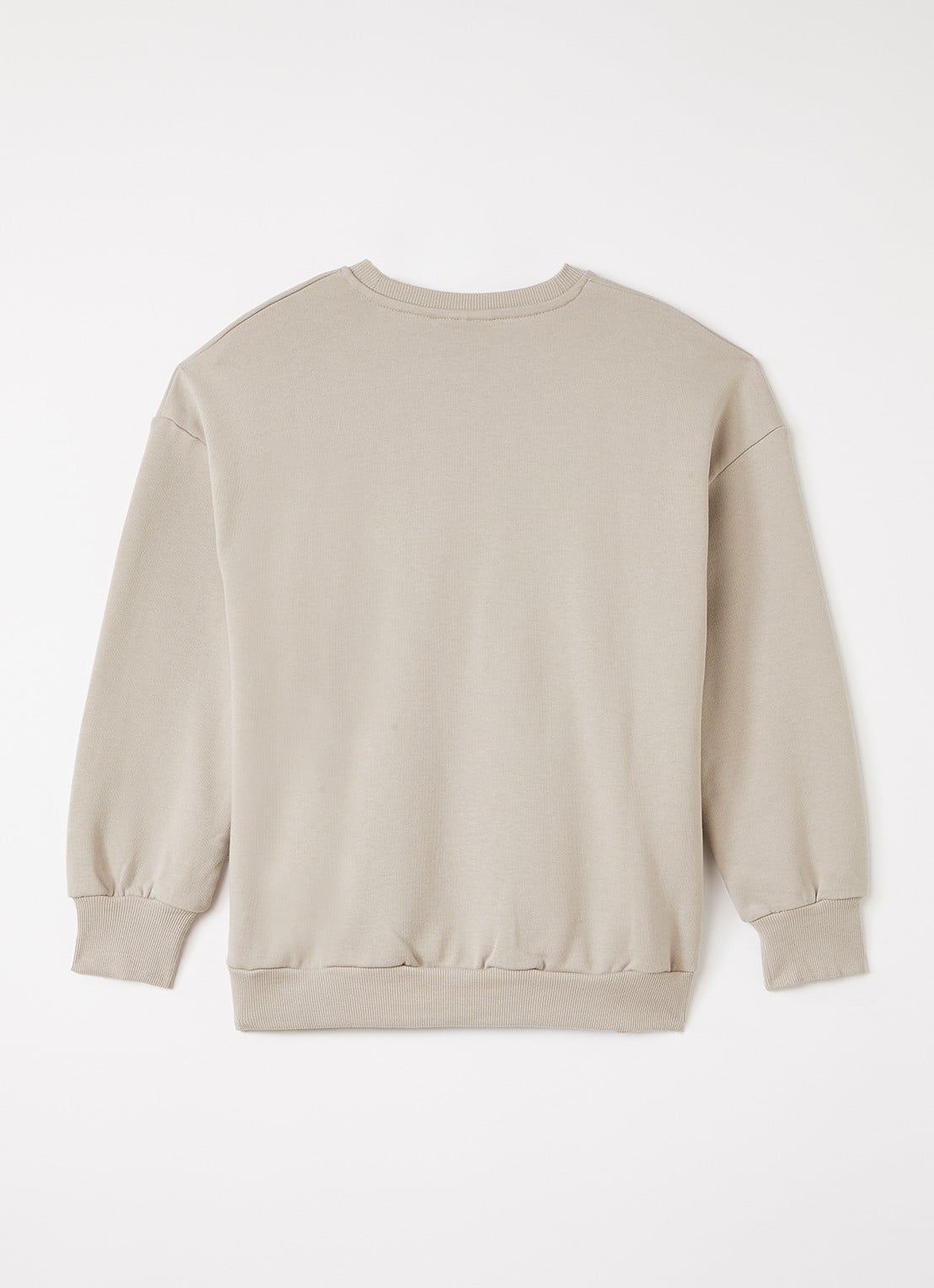 Mini Rodini Skunk Chenille sweater met print - voorkant 3 grijs