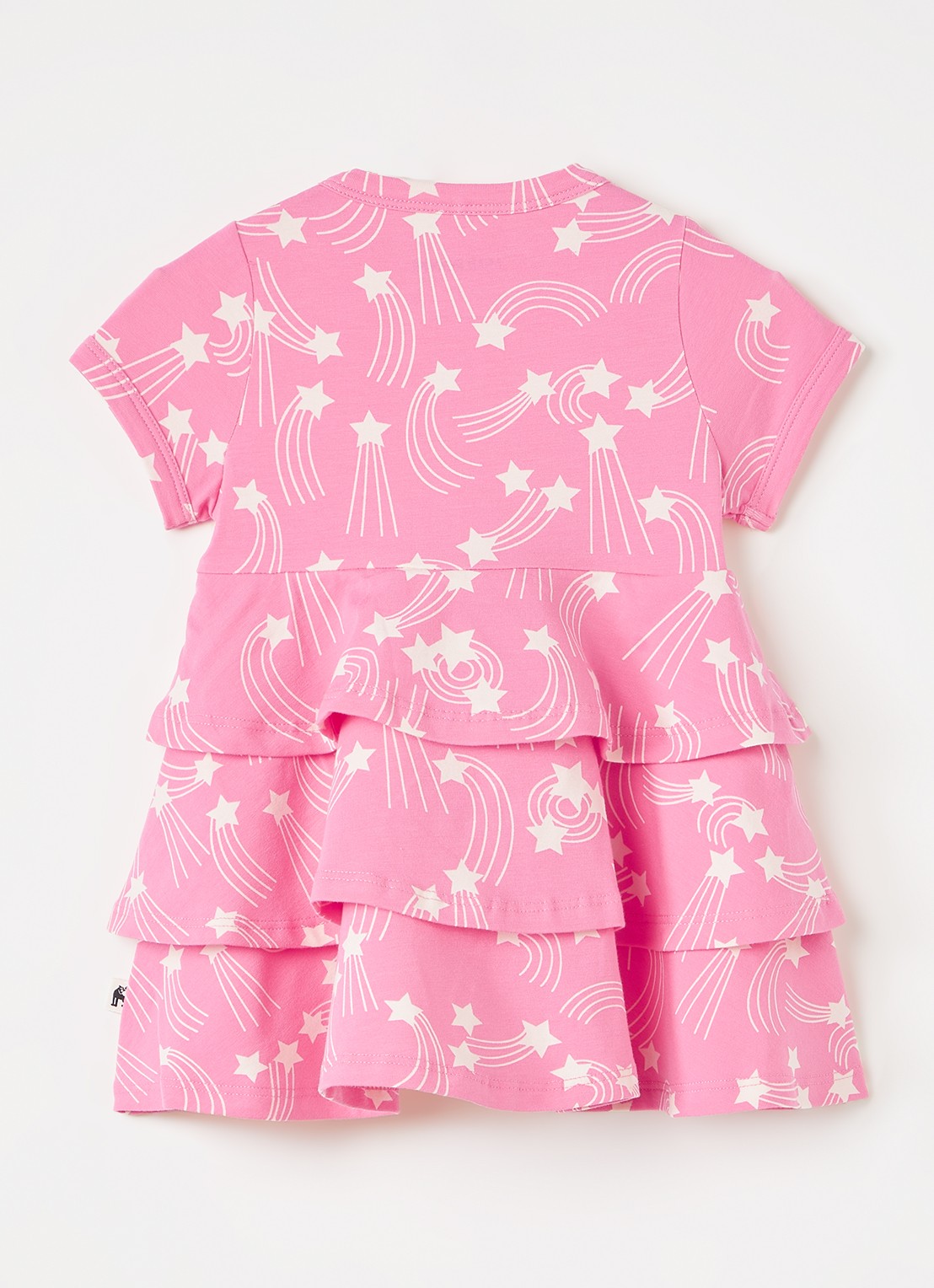 Mini Rodini Starfall jurk met print - voorkant 2 roze