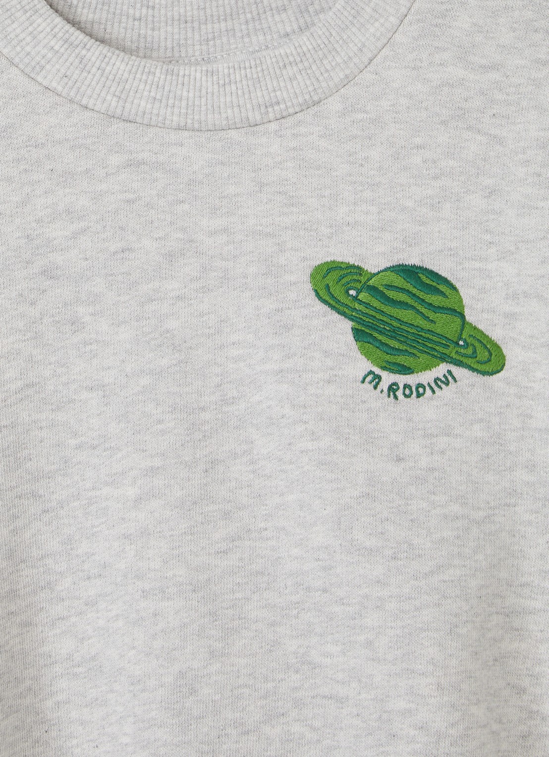 Mini Rodini Sweater met borduring - detail 5 grijsmele