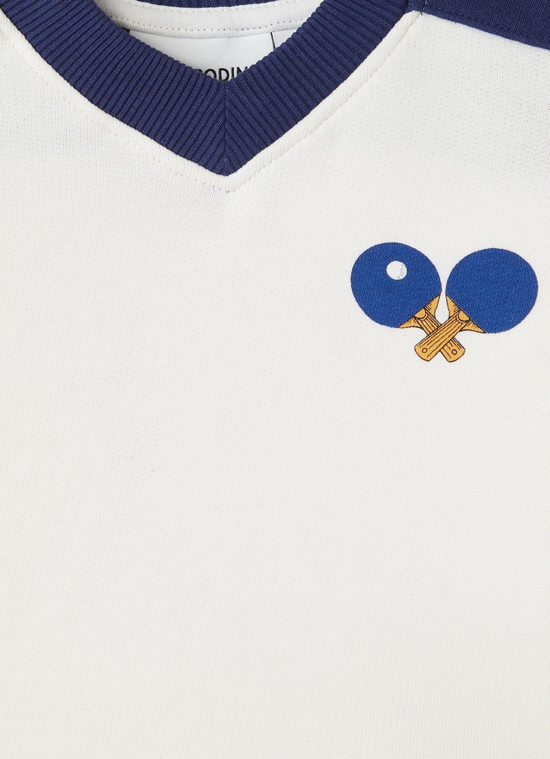 Mini Rodini Sweater met logoprint - detail 4 gebroken wit
