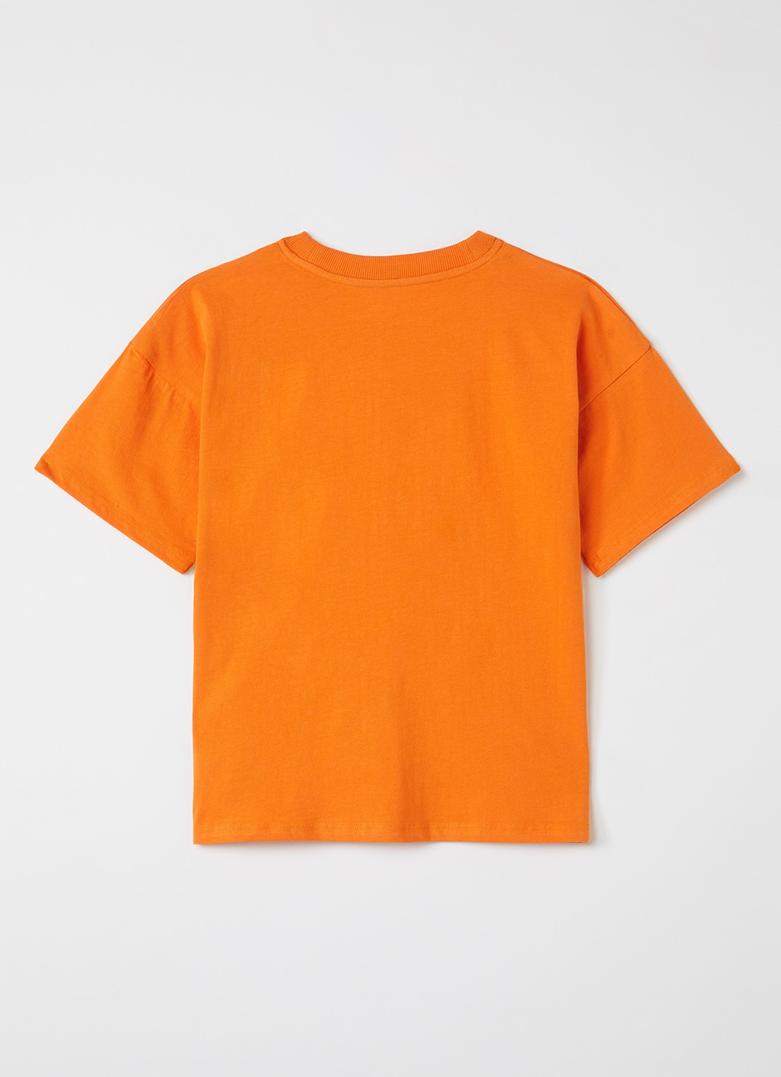 Mini Rodini T-shirt met borduring - voorkant 2 oranje