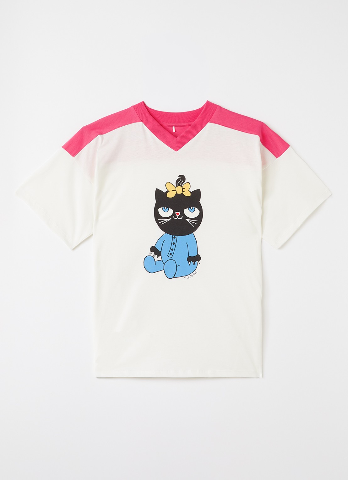 Mini Rodini T-shirt met print - voorkant roze