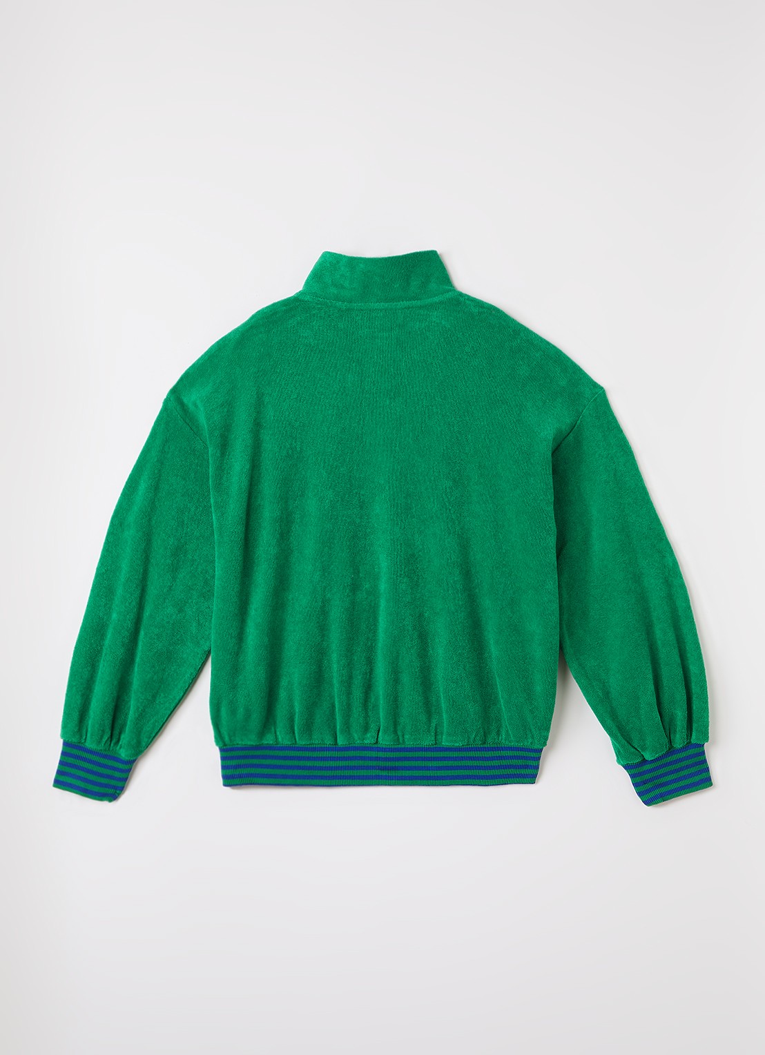 Mini Rodini Table Tennis sweatvest van badstof - achterkant groen