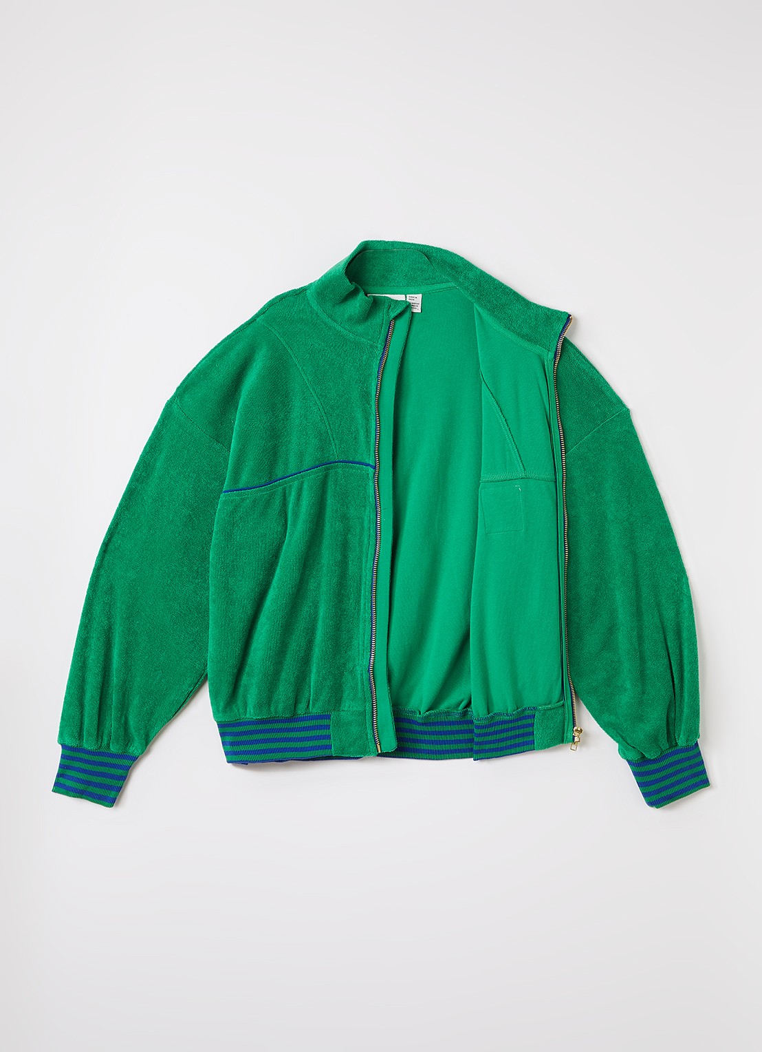 Mini Rodini Table Tennis sweatvest van badstof - voorkant 3 groen