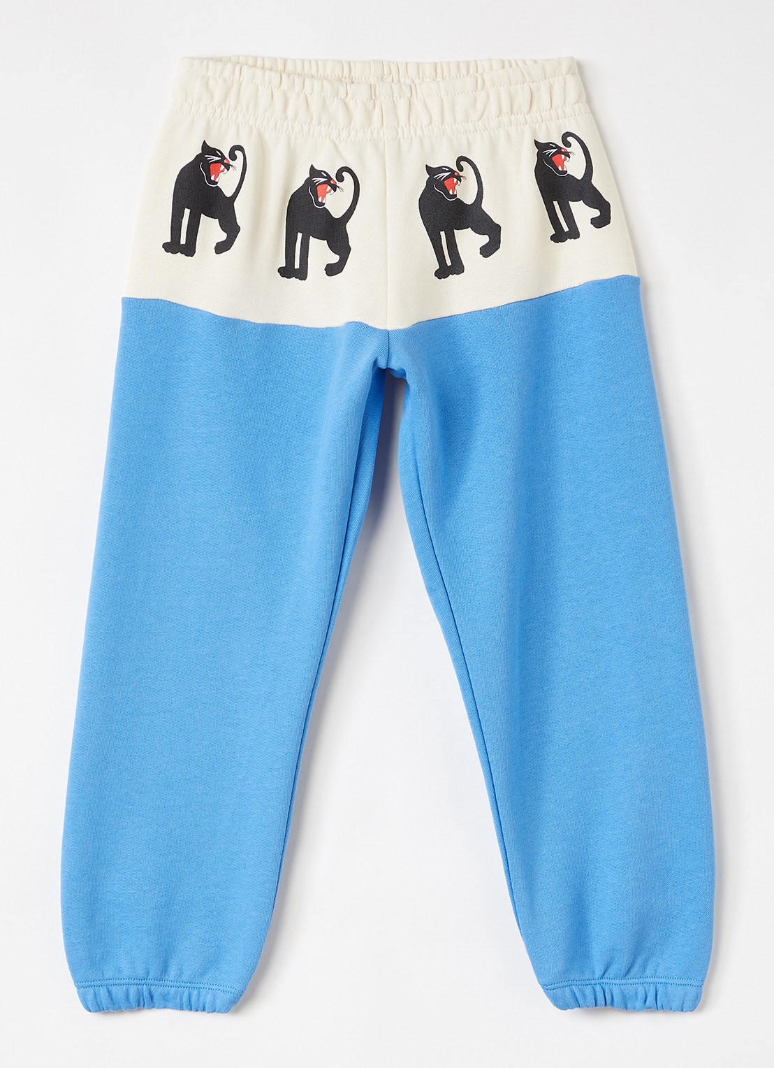 Mini Rodini Tapered fit joggingbroek met print - voorkant 2 blauw