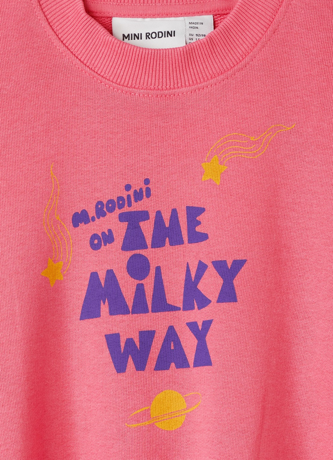 Mini Rodini The Milky Way sweater met print - detail 5 fuchsia
