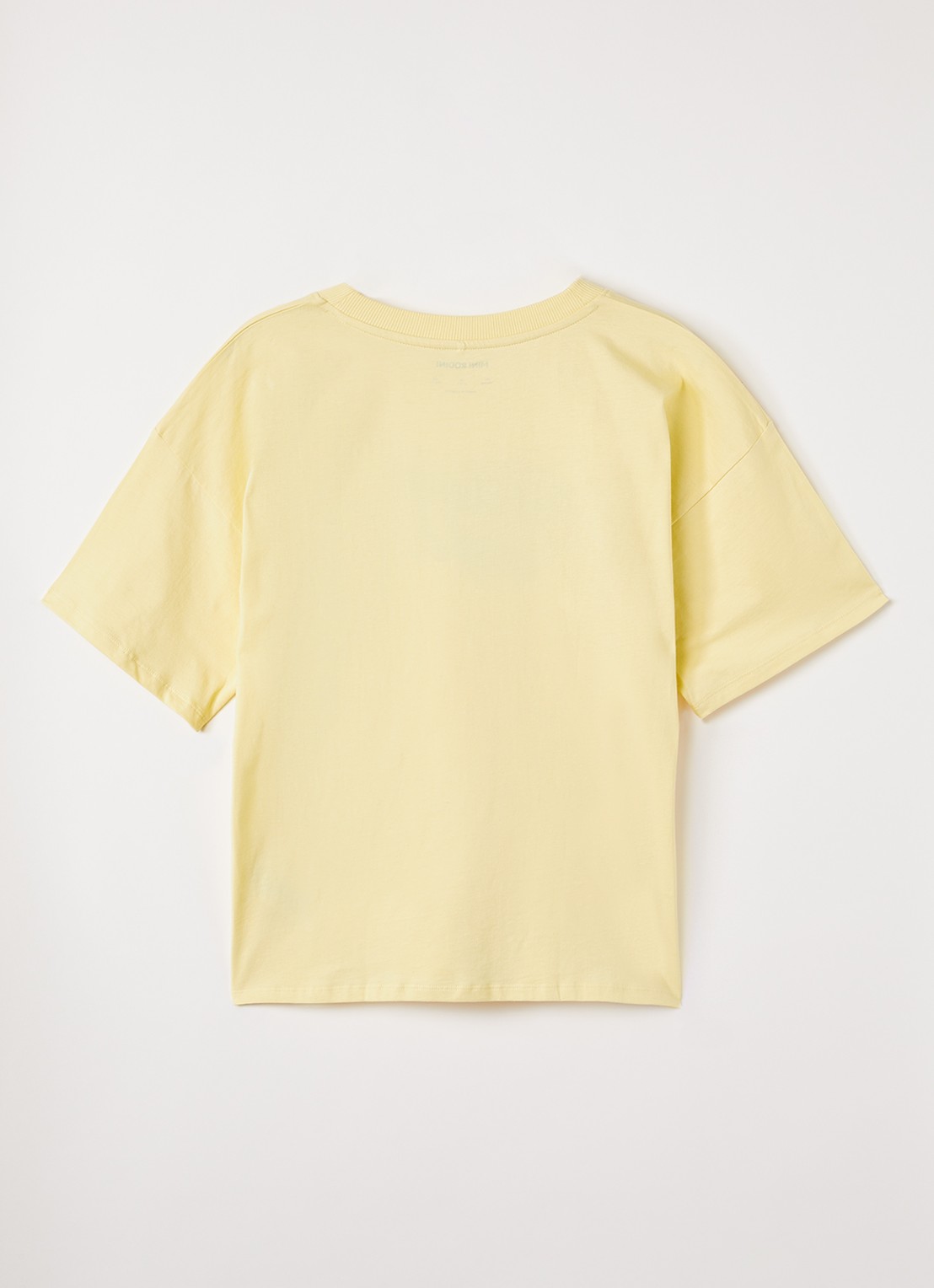 Mini Rodini To The Moon T-shirt met borduring - voorkant 2 geel