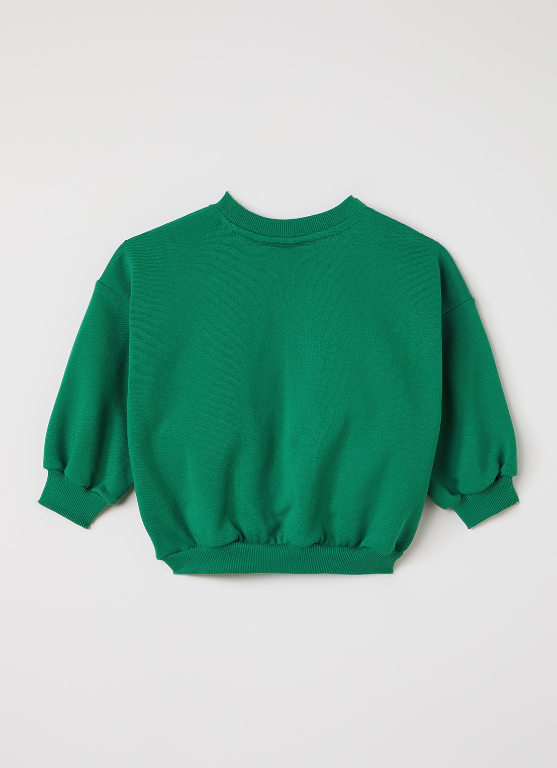 Mini Rodini Travel Agency sweater met print - voorkant 2 donkergroen