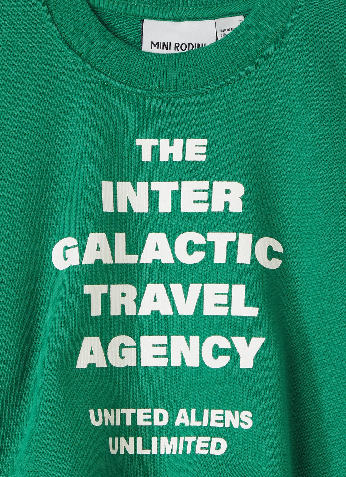 Mini Rodini Travel Agency sweater met print - detail 5 donkergroen