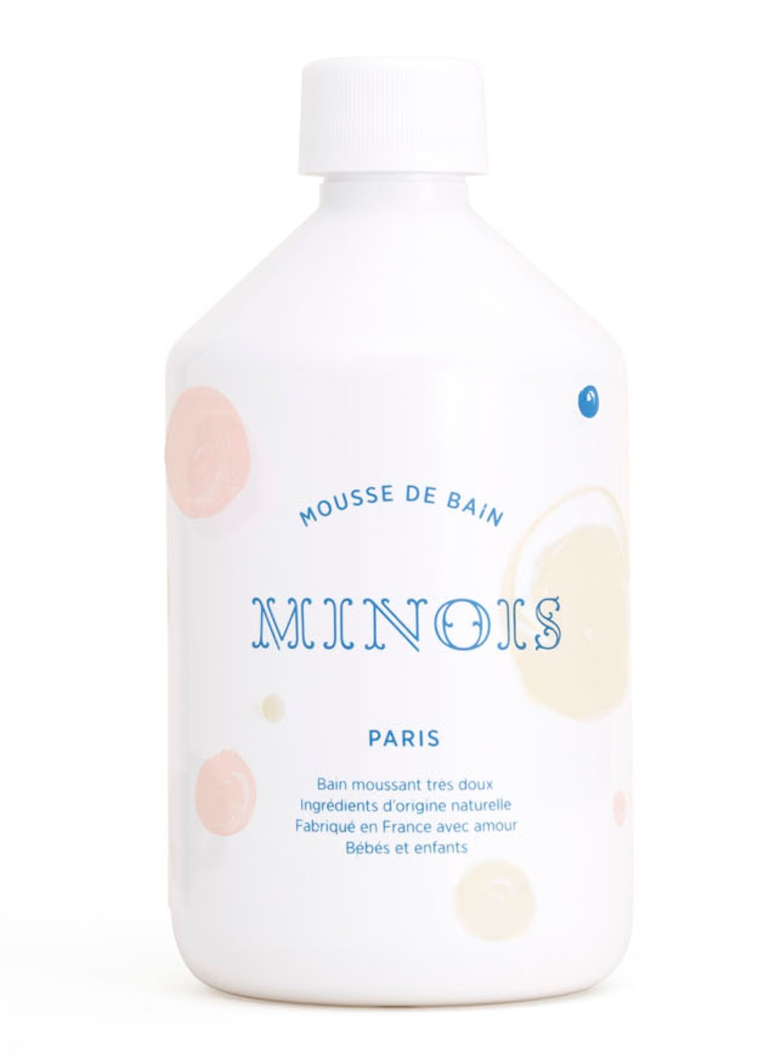 Minois Paris Baby bubbel badschuim 500 ml - voorkant wit