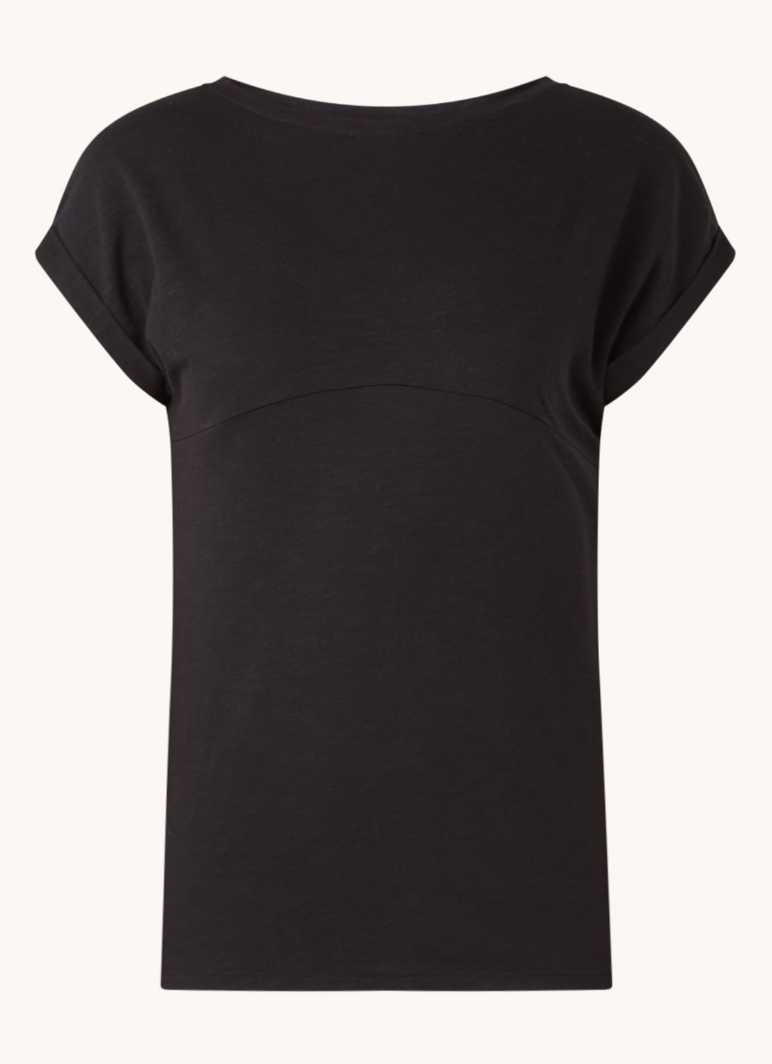 Mint Velvet T-shirt met print en glitter - voorkant 2 zwart