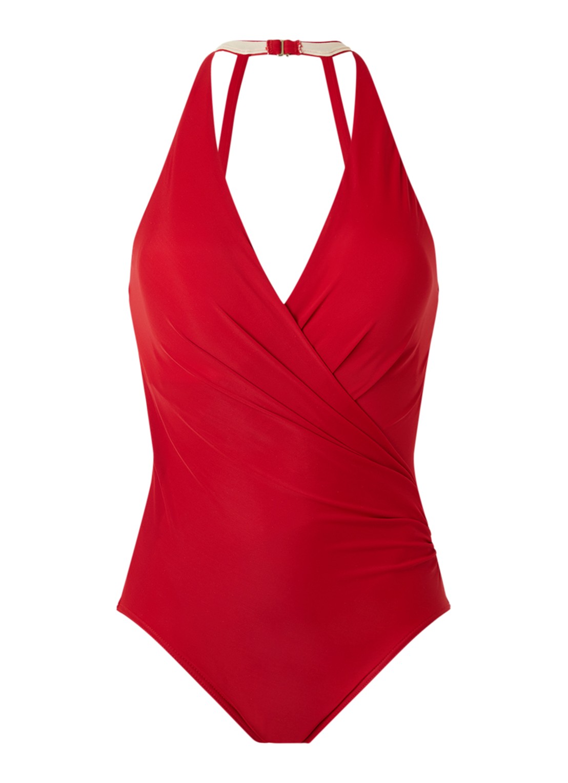 Miraclesuit Rock Solid voorgevormd corrigerend badpak - voorkant 3 rood