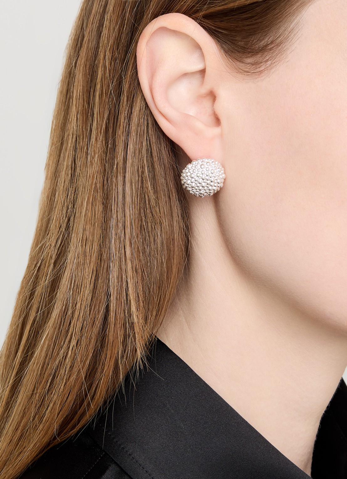 Missoma Baya Dome oorstekers  - voorkant 4 zilver
