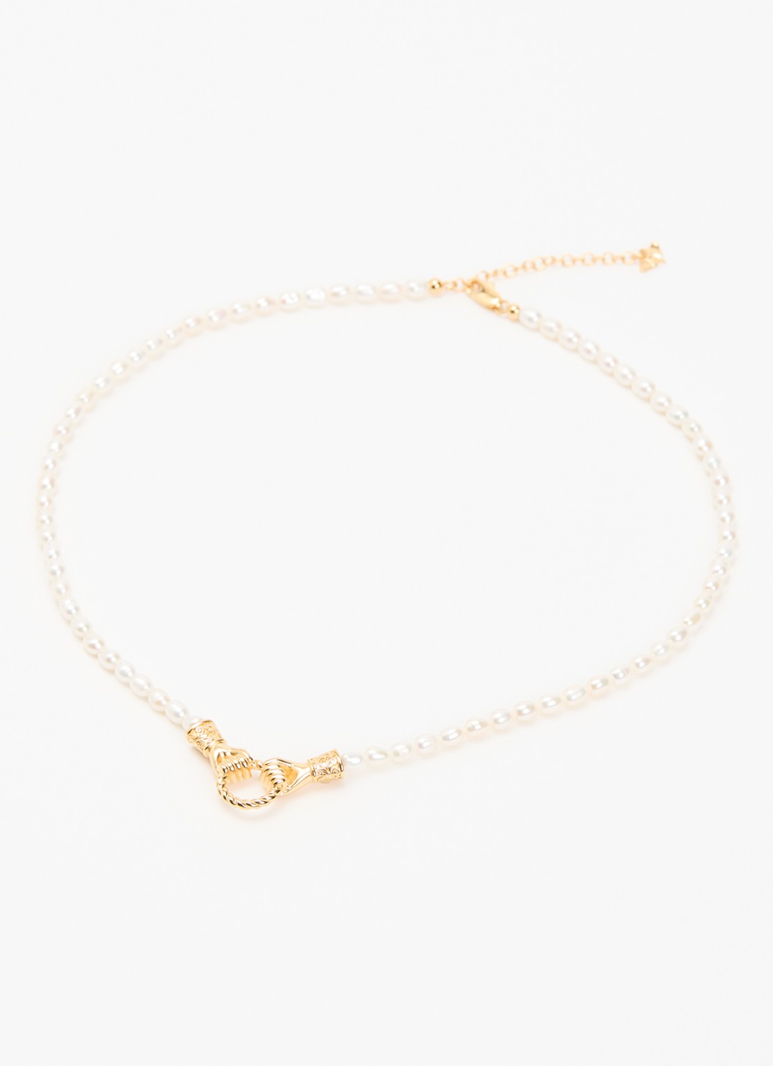 Missoma Harris Reed In Good Hands kralenketting verguld - detail goud