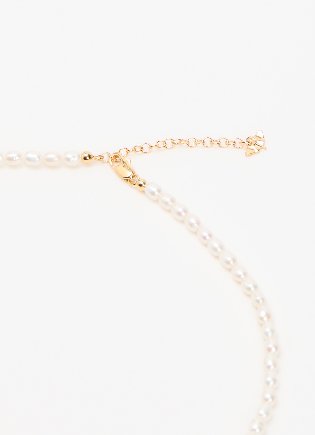 Missoma Harris Reed In Good Hands kralenketting verguld - detail 2 goud