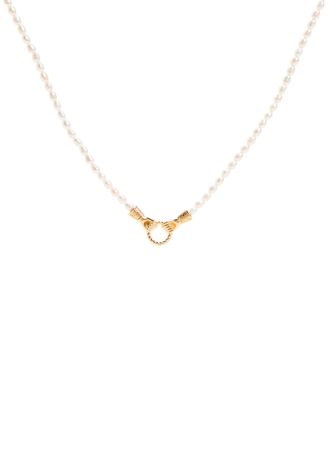 Missoma Harris Reed In Good Hands kralenketting verguld - voorkant 4 goud