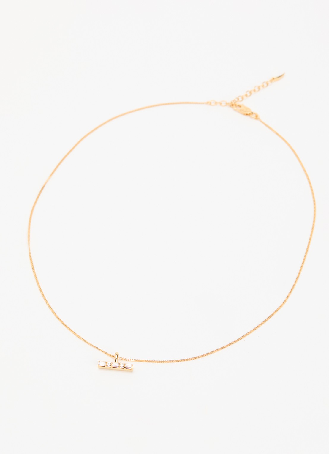Missoma Lucy Williams T-Bar ketting verguld - detail goud