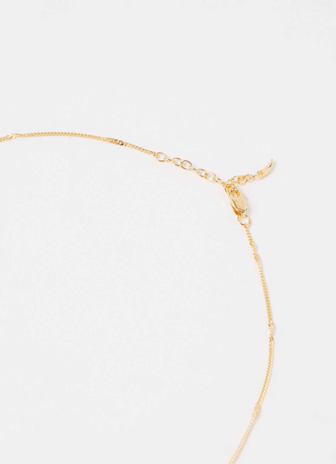 Missoma Mini Rigde Heart ketting verguld - detail 2 goud