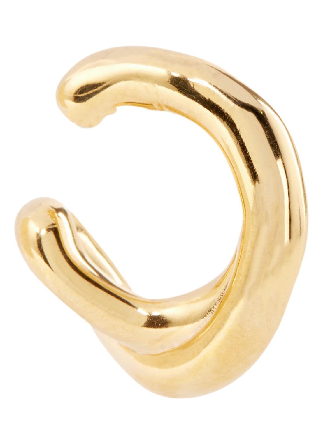 Missoma Molten ear cuff verguld - voorkant goud