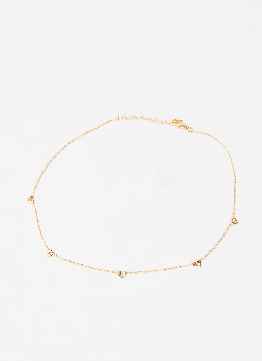 Missoma Molten Heart Mini ketting met verguld - detail goud