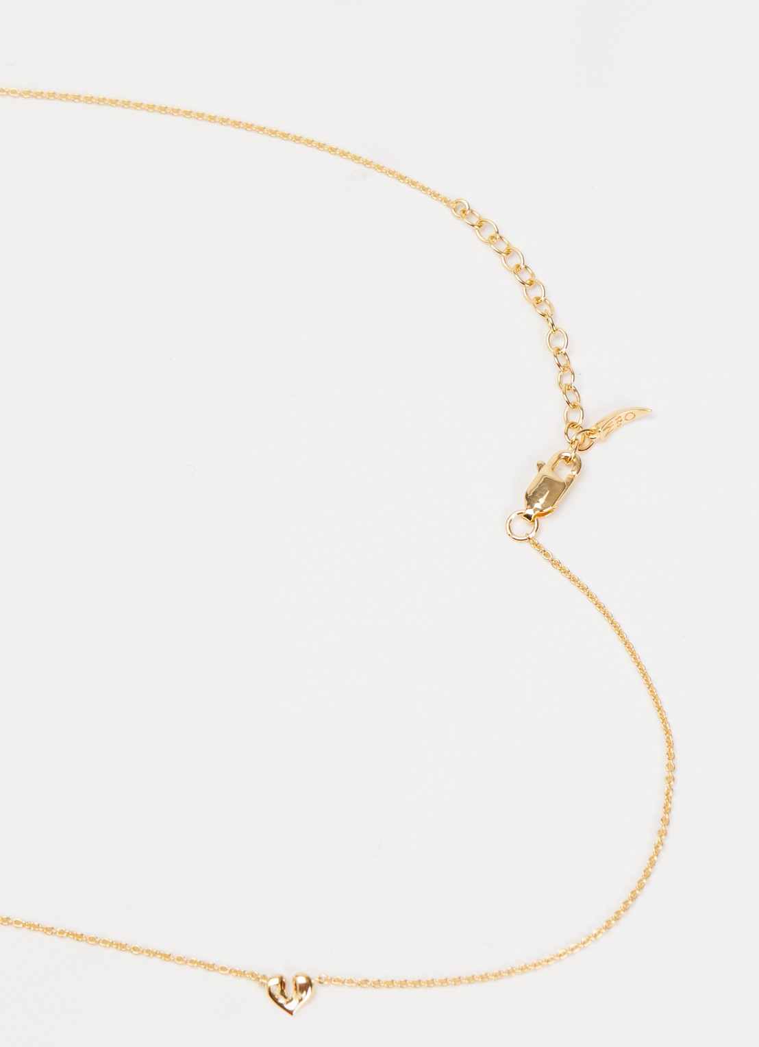 Missoma Molten Heart Mini ketting met verguld - detail 2 goud
