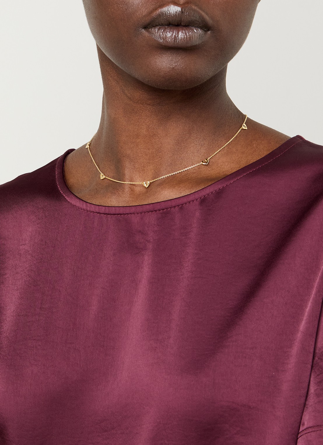 Missoma Molten Heart Mini ketting met verguld - voorkant 6 goud