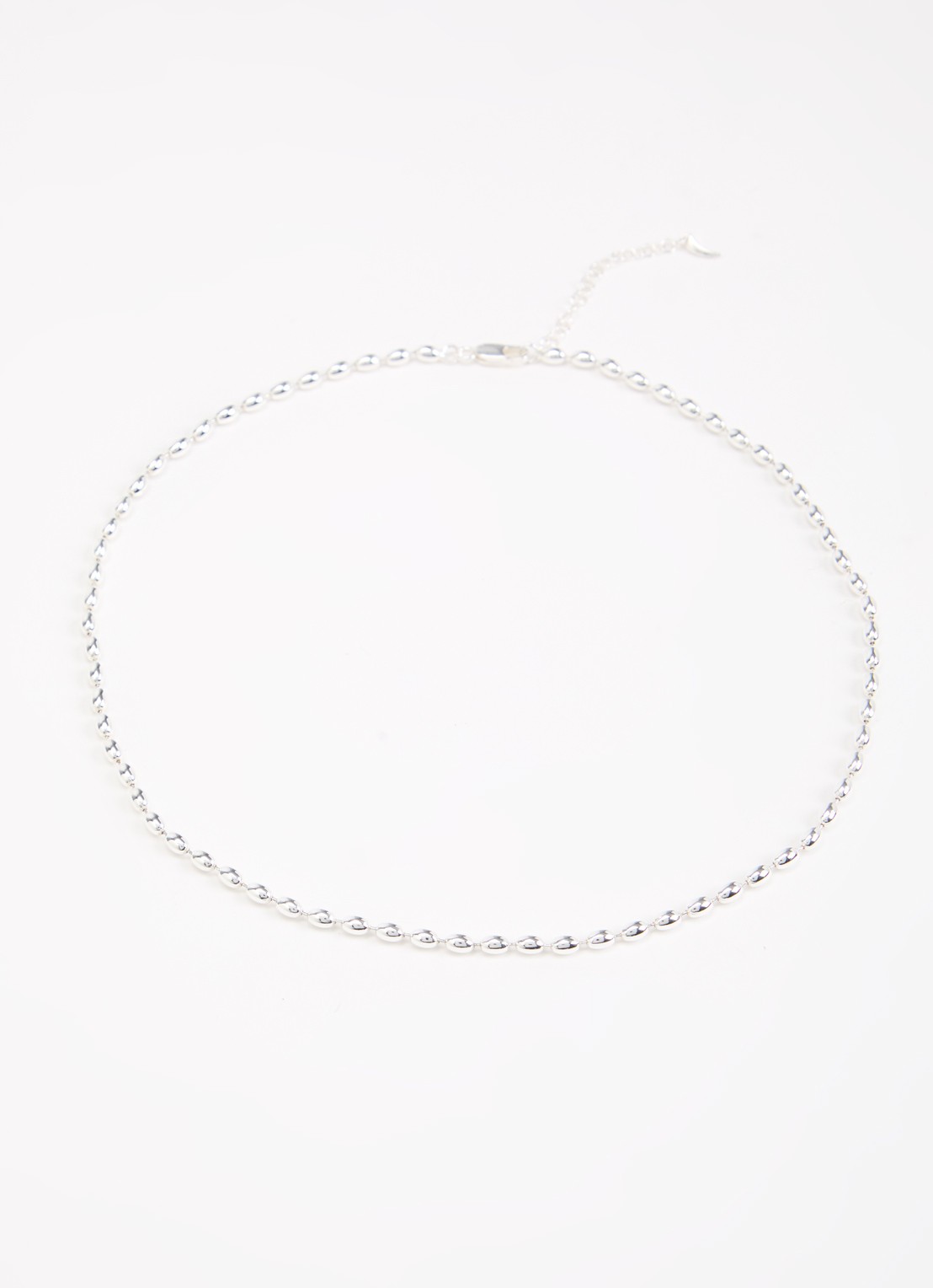 Missoma Molten Olive ketting  - detail zilver