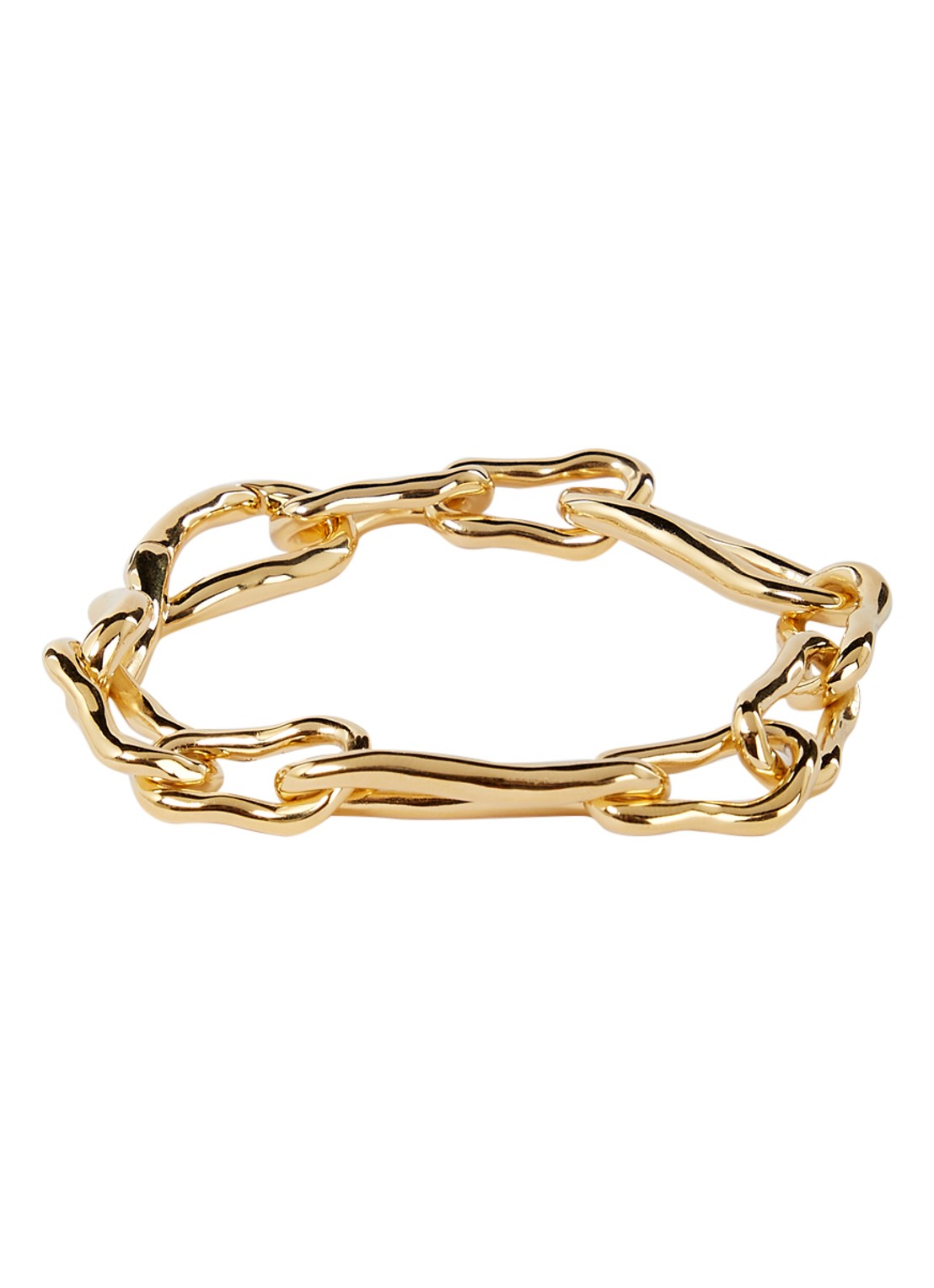 Missoma Molten Twisted Infinity schakelarmband verguld - voorkant 2 goud