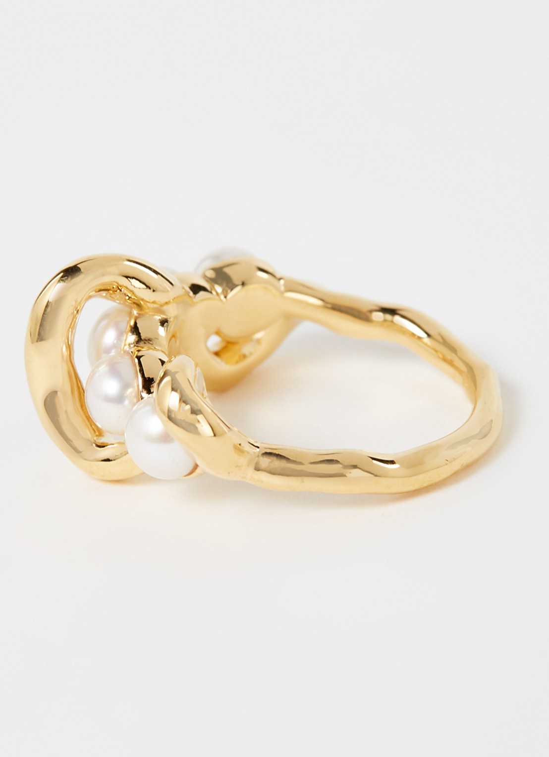 Missoma Molten Twisted ring verguld - detail 3 goud
