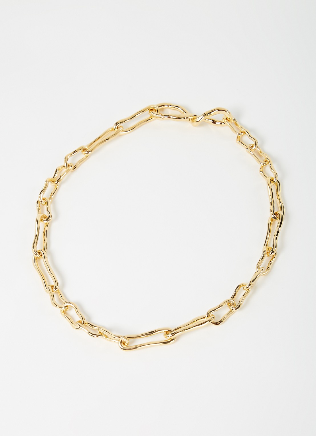 Missoma Molten Twisted schakelketting verguld - detail 3 goud