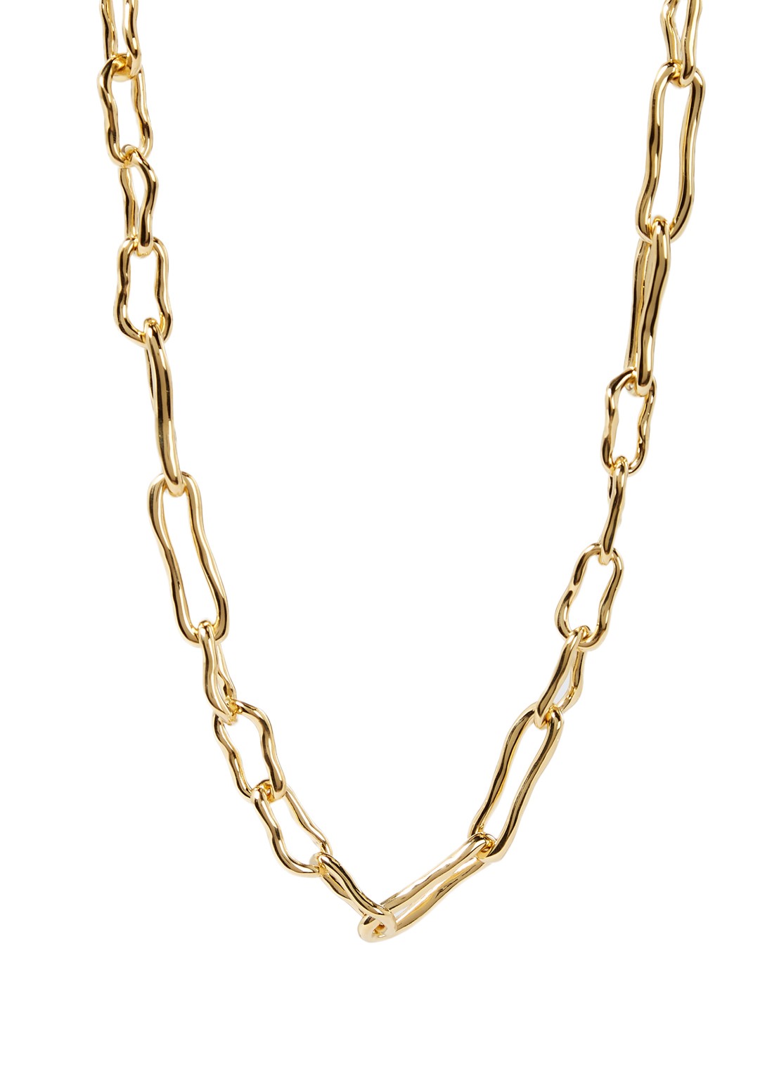 Missoma Molten Twisted schakelketting verguld - voorkant goud