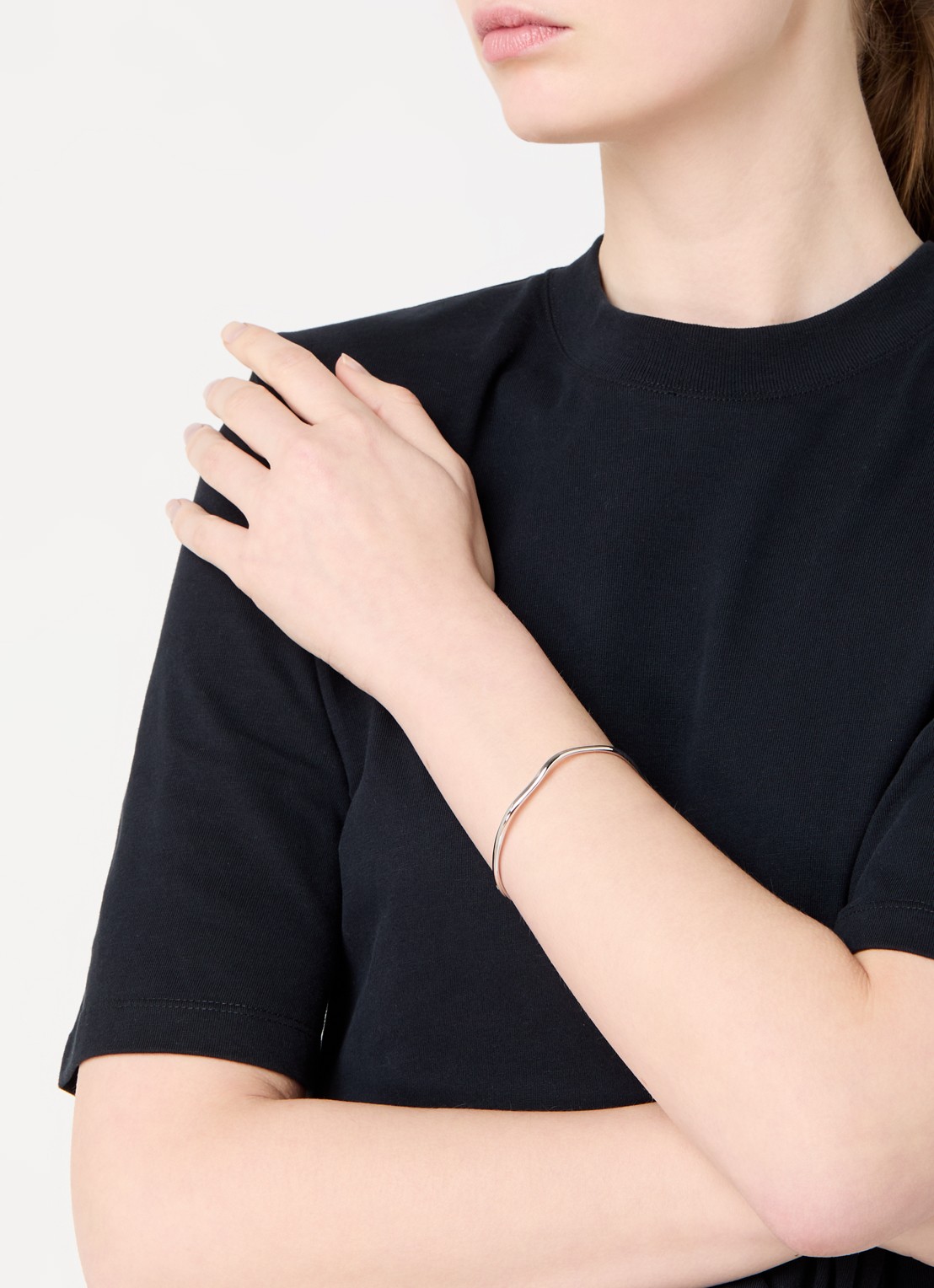 Missoma Molton Ripple bangle van zilver - voorkant 4 zilver