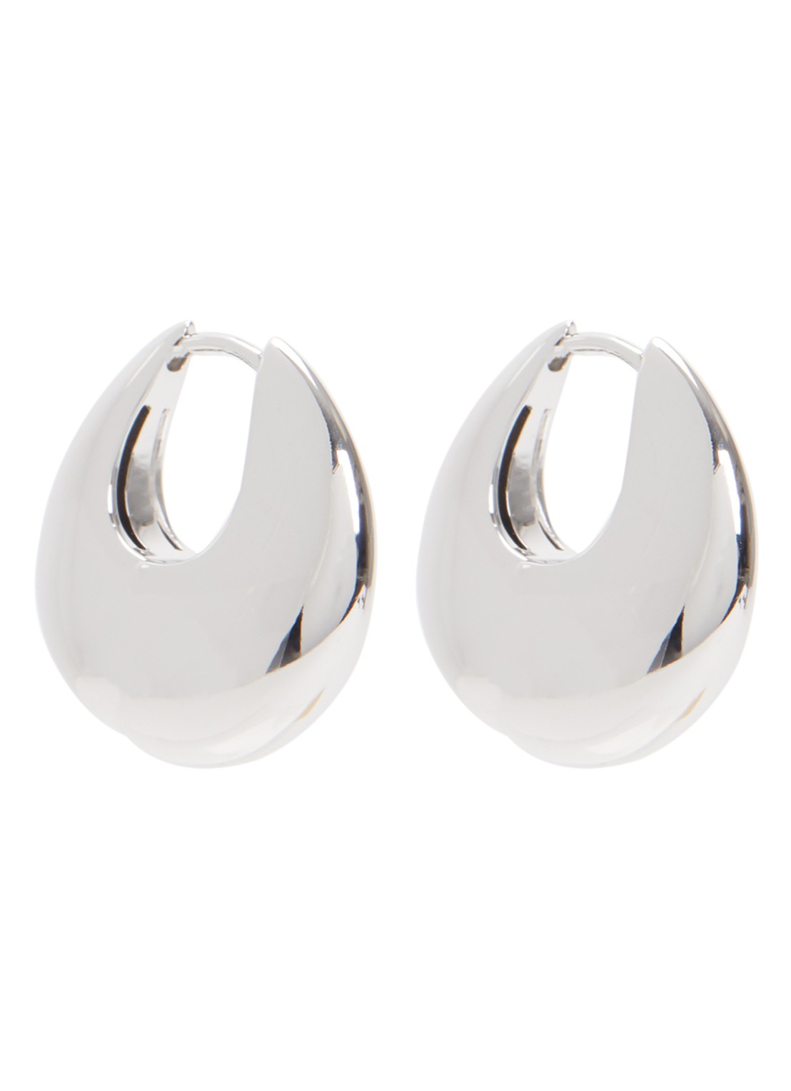 Missoma Sculptural Pebble oorringen - voorkant 3 zilver