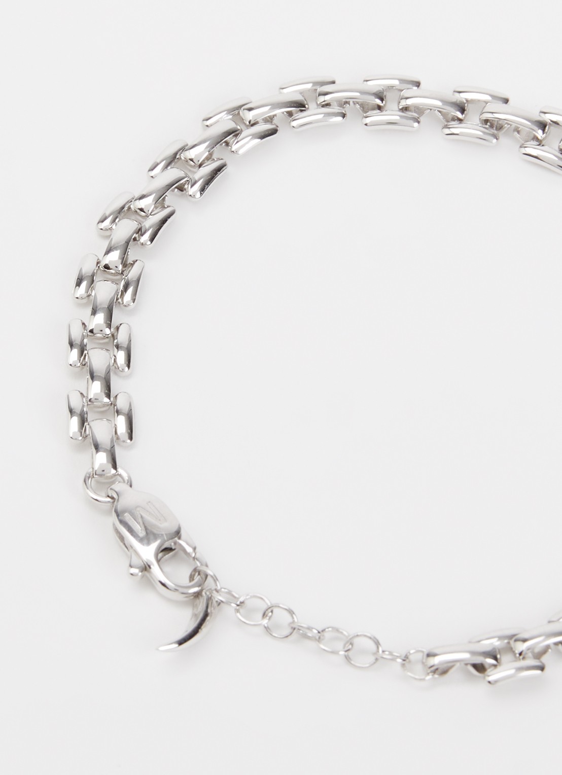 Missoma Timepiece schakelarmband - detail zilver