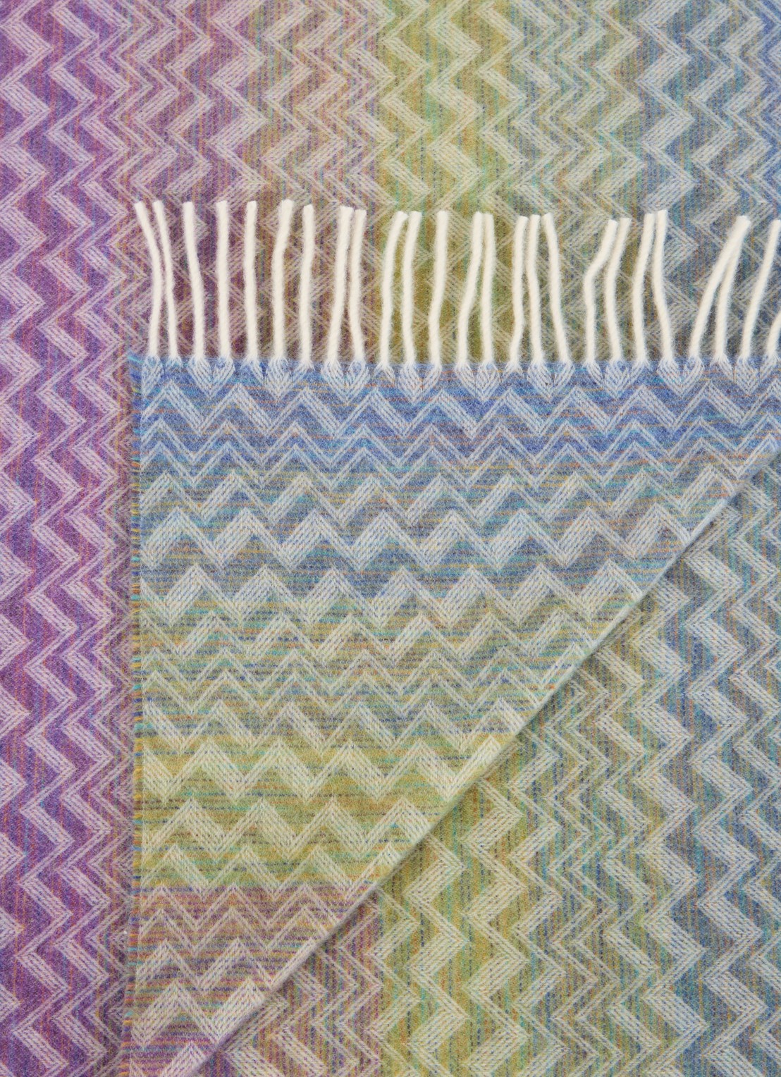 Missoni Bastien plaid in wolblend 130 x 190 cm - detail multicolor