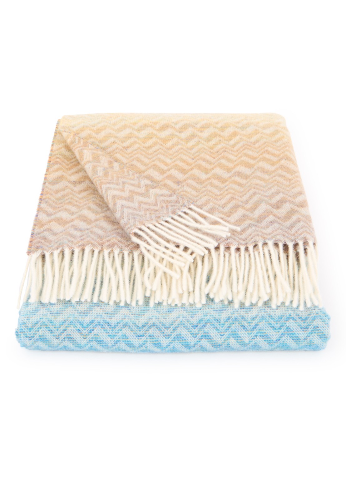 Missoni Bastien plaid in wolblend 130 x 190 cm - voorkant 2 multicolor