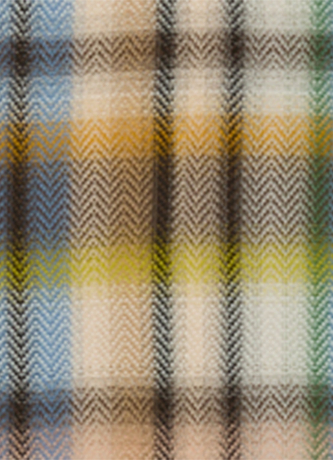 Missoni Check plaid in wolblend 130 x 190 m - detail beige
