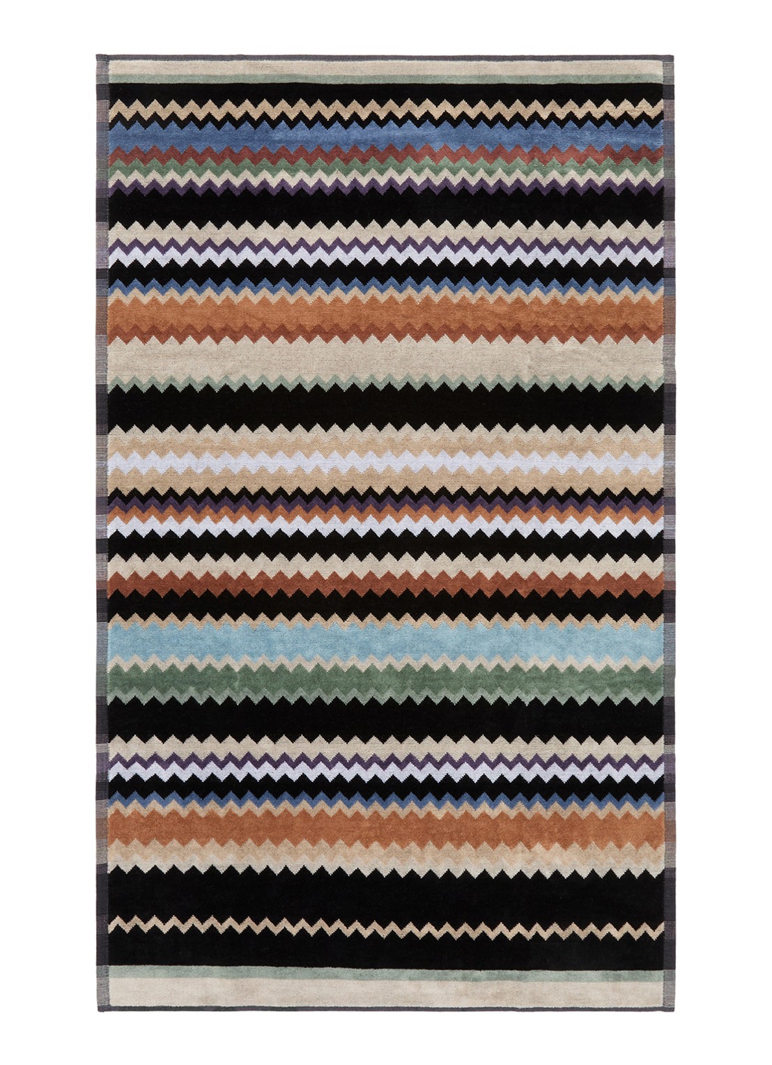 Missoni Curt badhanddoek - 60 x 100 cm - voorkant 2 zwart