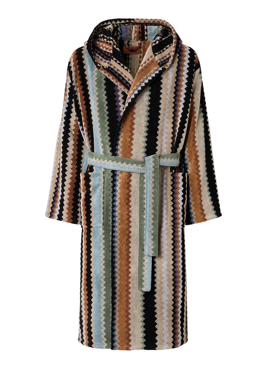 Missoni Curt badjas met opgestikte zakken - unisex - voorkant beige