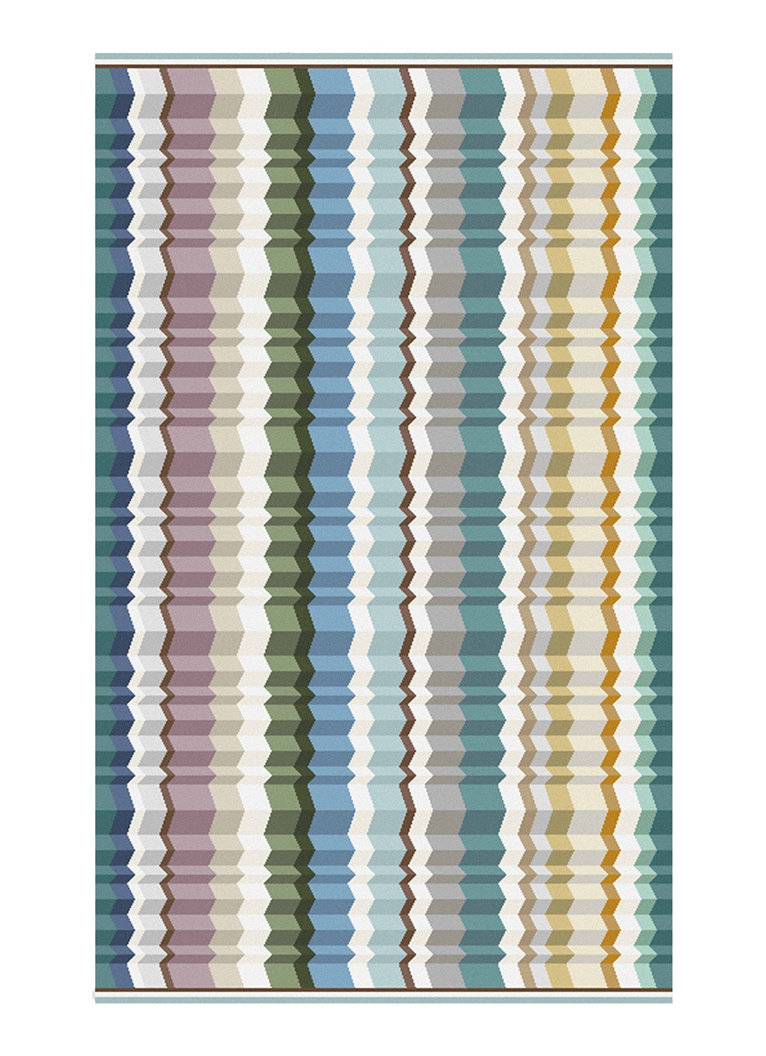 Missoni Eva badhanddoek - 70 x 115 cm - voorkant zeegroen