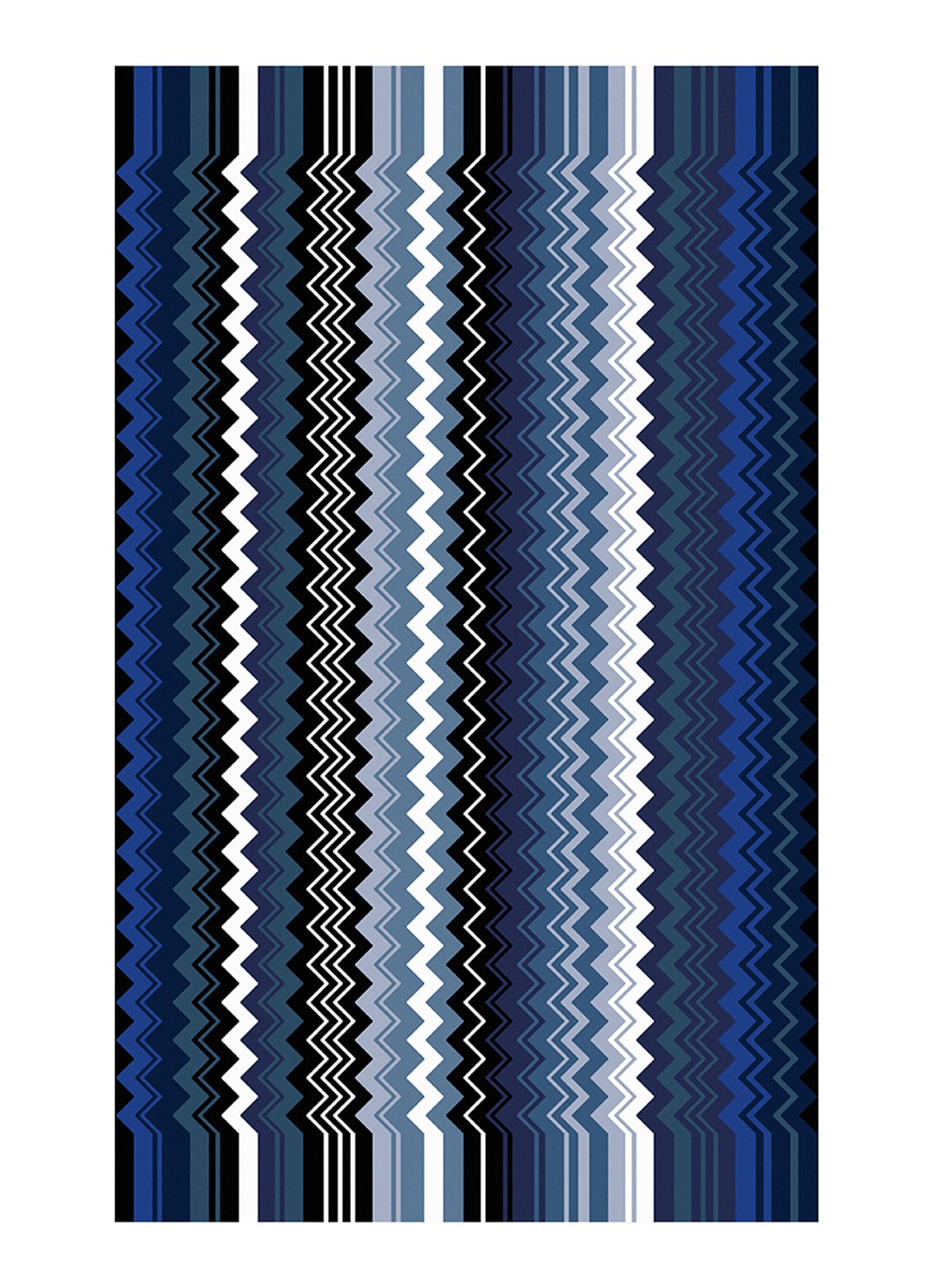 Missoni Giacomo badhanddoek - 70 x 115 cm - voorkant donkerblauw