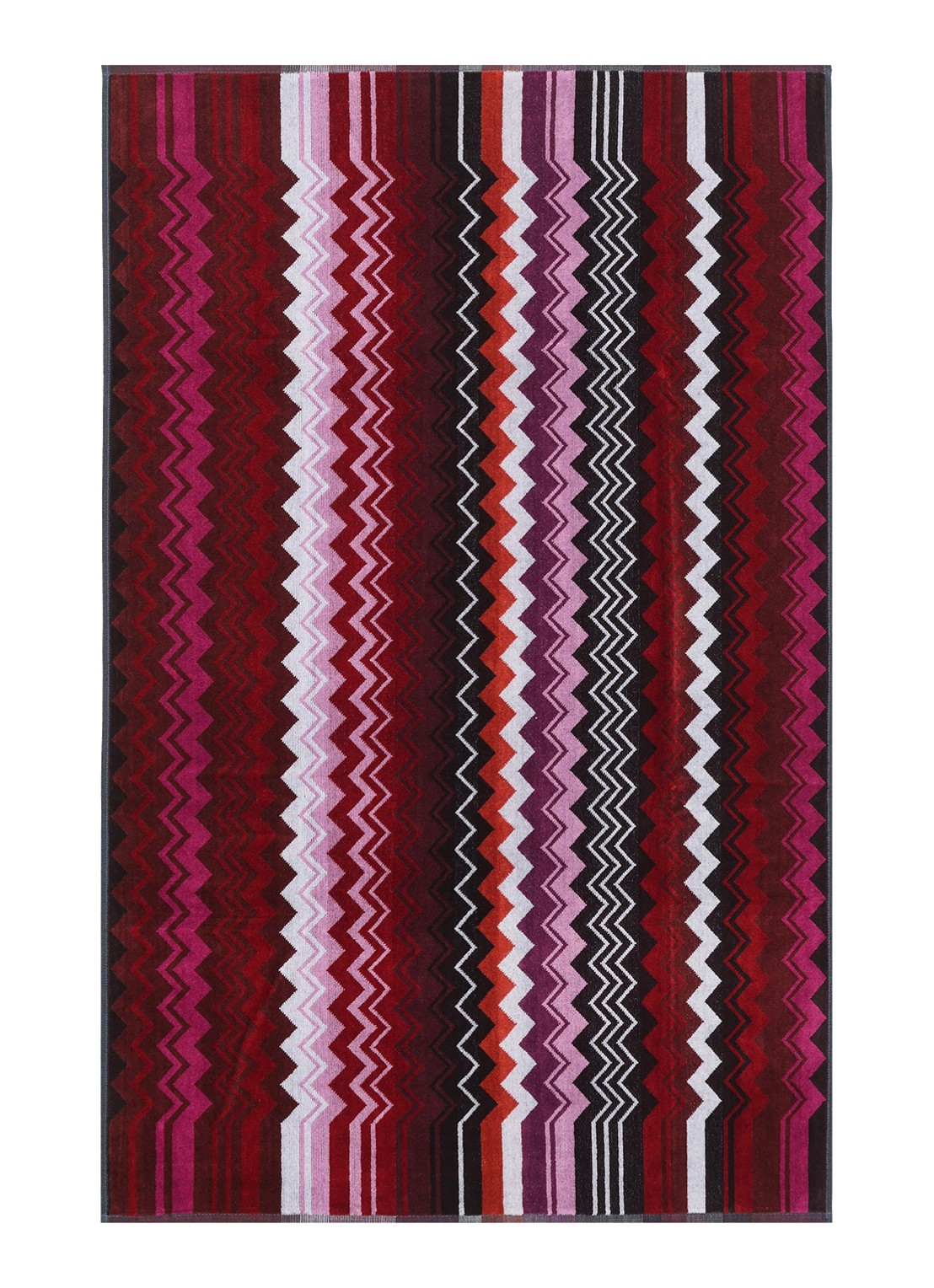 Missoni Giacomo badhanddoek - 70 x 115 cm - voorkant bordeauxrood