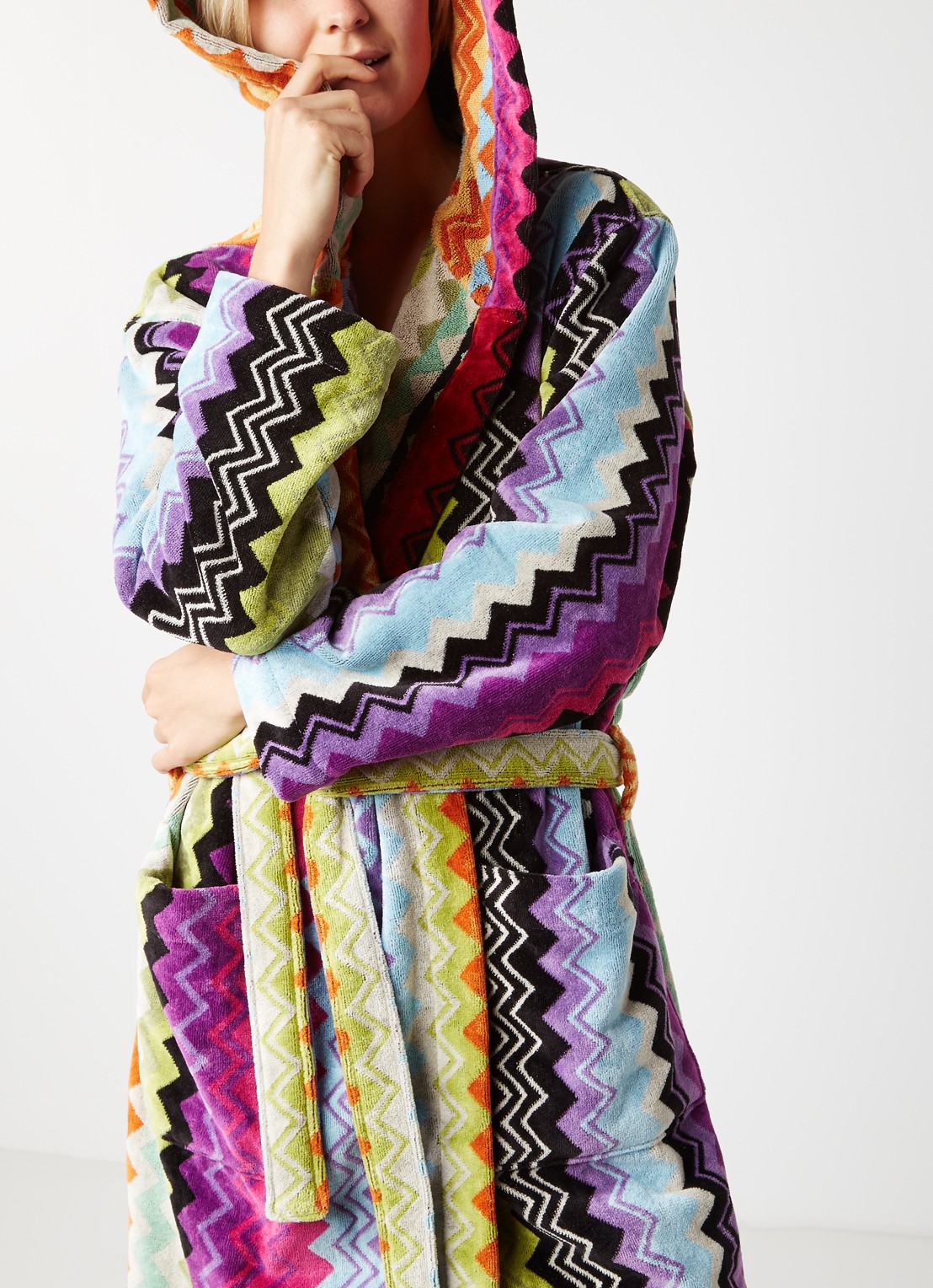 Missoni Giacomo badjas - unisex - detail 2 roze