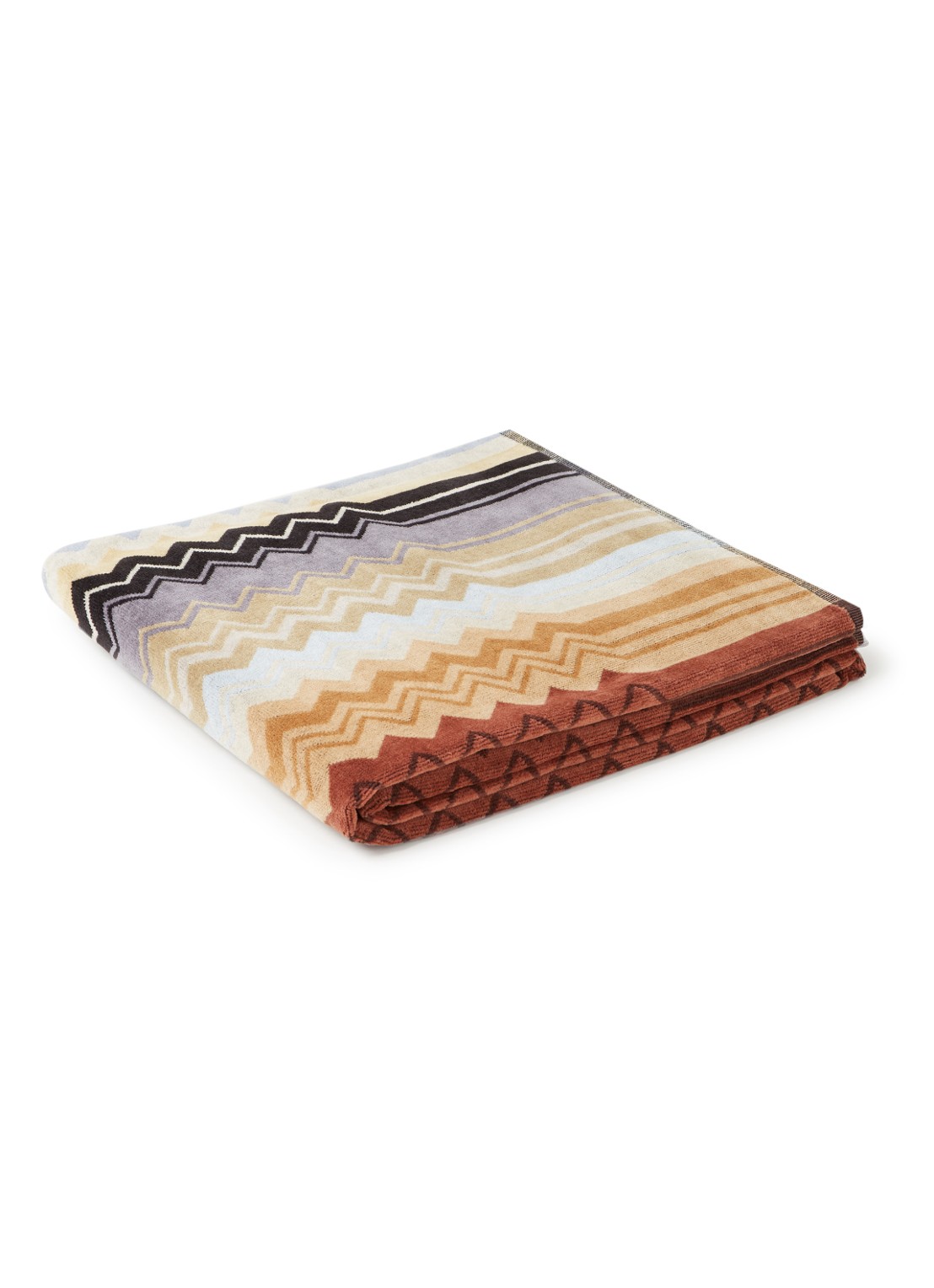 Missoni Giacomo badlaken - 100 x 150 cm - voorkant bruin